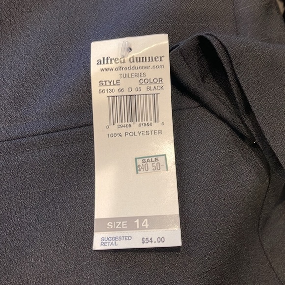 Alfred Dunner black 3 button blazer/jacket NWT, size 14,  office essential, NWT - Picture 5 of 6